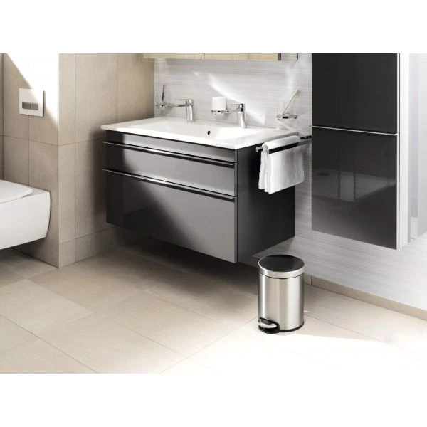 Durable Poubelle Ronde à Pédale En Acier Inoxydable 5 Litres 4 Durable Poubelle Ronde à Pédale En Acier Inoxydable 5 Litres – Image 4