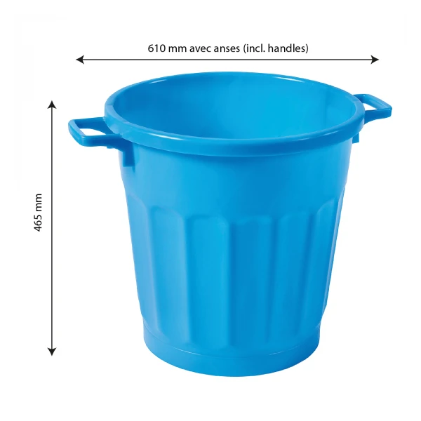 Poubelle Ronde Tri Sélectif 50 L - Bleu 2 Poubelle Ronde Tri Sélectif 50 L - Bleu – Image 2