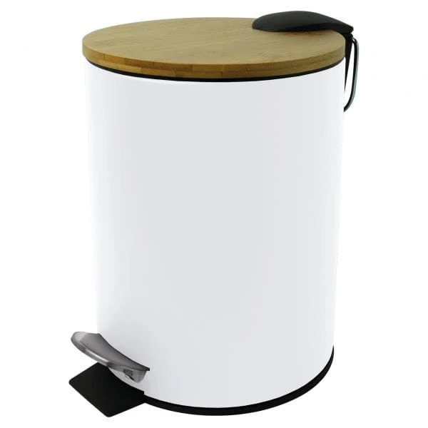 Poubelle Salle De Bain à Pédale Bambou 3 Litres 1 Poubelle Salle De Bain à Pédale Bambou 3 Litres