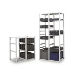 Porte-Bacs Norme Europe Kit Suivant H. 1000 Mm Pour Bacs 600 X 400 Mm