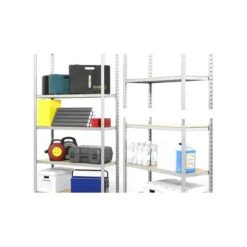 Rayonnage 7 Niveaux Kit Départ H. 2,5m, L. 1m, P. 500 Epsiline -Outils De Stockage rayonnage depart galvanise 2500x1000x500 mm 7 niv 2