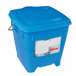 Seau Carré 12 L + Couvercle étanche - Bleu