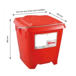Seau Carré 12 L + Couvercle étanche - Rouge -Outils De Stockage seau carre 12 l couvercle etanche rouge 2