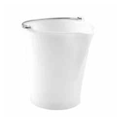 Seau Rond 12 L Anse Inox Avec Bec Verseur - Blanc