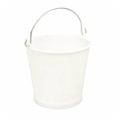 Seau Rond 13 L Anse Inox - Blanc