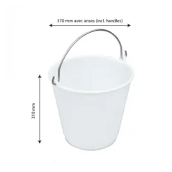 Seau Rond 14 L Gradué Avec Anse Inox - Blanc 5 Seau Rond 14 L Gradué Avec Anse Inox - Blanc -Outils De Stockage seau rond 14 l gradue avec anse inox blanc 2