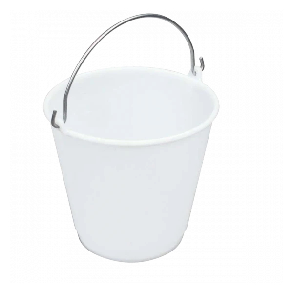 Seau Rond 14 L Gradué Avec Anse Inox - Blanc 1 Seau Rond 14 L Gradué Avec Anse Inox - Blanc