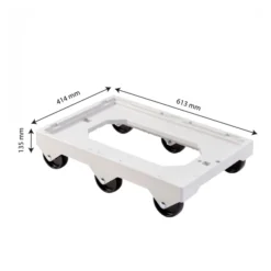 Socle Rouleur 6 Roues - Axe Acier - Gris -Outils De Stockage socle rouleur 6 roues axe acier gris 2