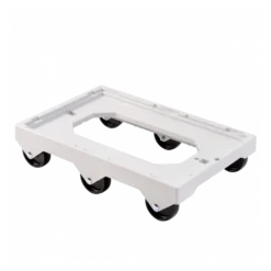 Socle Rouleur 6 Roues - Axe Acier - Gris