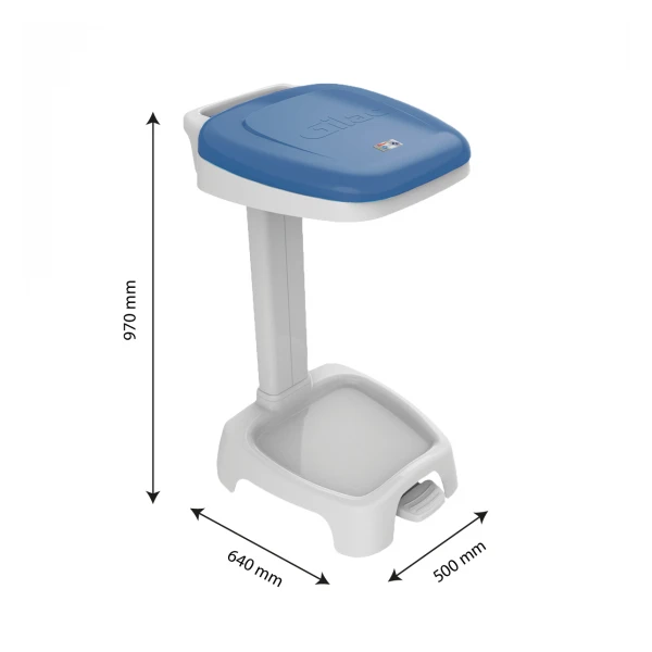 Support Sac 120 L + Couvercle Gilactiv® Bleu 2 Support Sac 120 L + Couvercle Gilactiv® Bleu – Image 2
