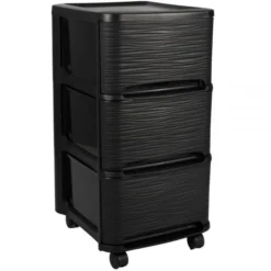 EDA Tour De Rangement En Plastique Moderne 3 Tiroirs