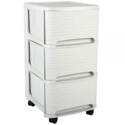 EDA Tour De Rangement En Plastique Moderne 3 Tiroirs -Outils De Stockage tour de rangement en plastique moderne 3 tiroirs 5