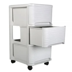 EDA Tour De Rangement En Plastique Moderne 3 Tiroirs -Outils De Stockage tour de rangement en plastique moderne 3 tiroirs 8