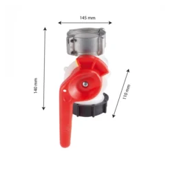 Vanne 1/4 Tour Pour Bacs Double-paroi 310 L/500 L -Outils De Stockage vanne 1 4 tour pour bacs double paroi 310 l 500 l 2