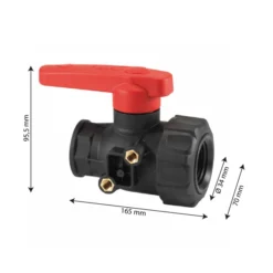 Vanne 30 L/min Avec Raccord Pour Bacs Grands Volumes 100 L à 220 L -Outils De Stockage vanne 30 l min avec raccord pour bacs grands volumes 100 l a 220 l 2
